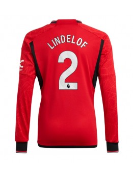 Moški Nogometna dresi replika Manchester United Victor Lindelof #2 Domači 2023-24 Dolgi rokav